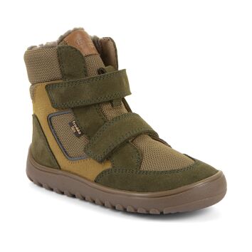 Froddo Barefoot Kinder Stiefel - UP HILL WOOL Olive