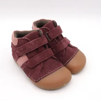 KOEL Barefoot Baby Shoes AUSTIN SUEDE Bordo