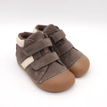 KOEL Barefoot Baby Shoes AUSTIN SUEDE Taupe