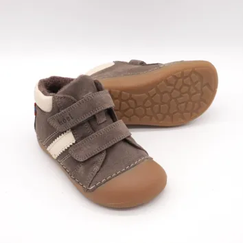 KOEL Barefoot Baby Shoes AUSTIN SUEDE Taupe