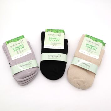 Sparset 3x Doppelpack Bambussocken Kurzschaft 35-38