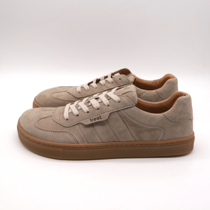 KOEL Barfuß Sneaker HUGH SUEDE Taupe