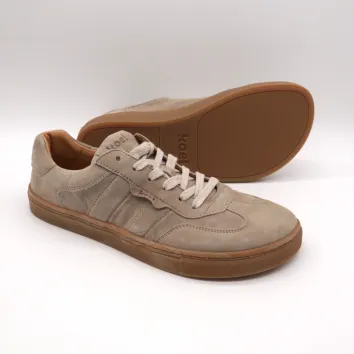 KOEL Barfuß Sneaker HUGH SUEDE Taupe