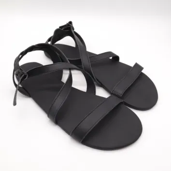 Ahinsa Shoes Womenss Hava foot Black Sandals