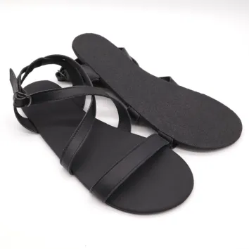 Ahinsa Shoes Womenss Hava foot Black Sandals