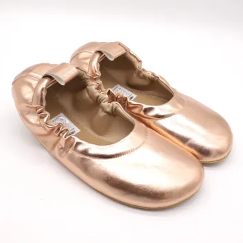 Ahinsa Shoes Womens foot ballet flats Chic Rosegold