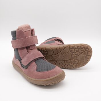Froddo Barefoot Winterstiefel TEX Grey / Pink