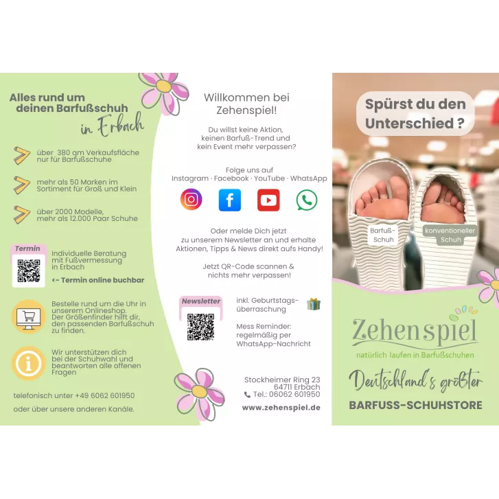 Zehenspiel Info Flyer