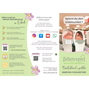 Zehenspiel Info Flyer