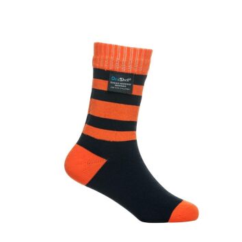 DexShell wasserdichte Kindersocken tangelo red stripe - S