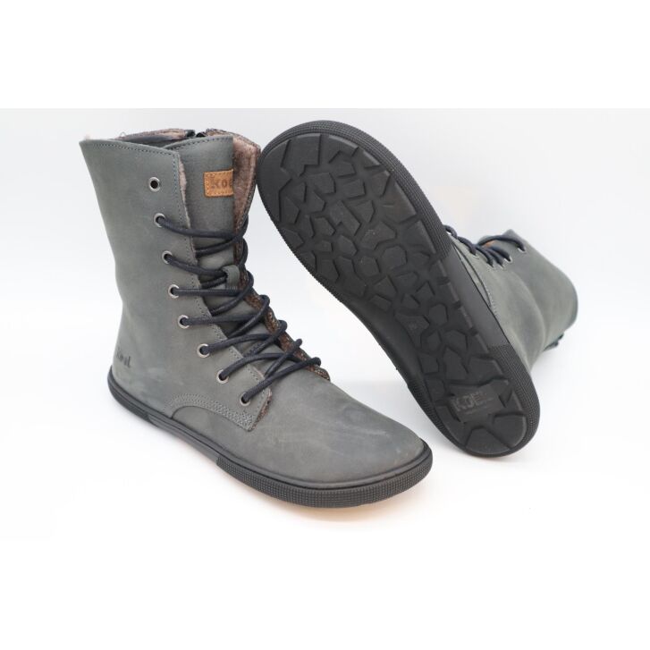 KOEL Schnürstiefel FARO LAMBSWOOL Dark Grey