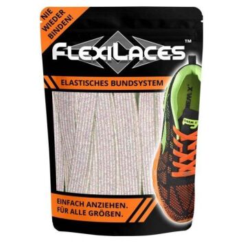 FLEXILACES Glitzer Perl-Weiß
