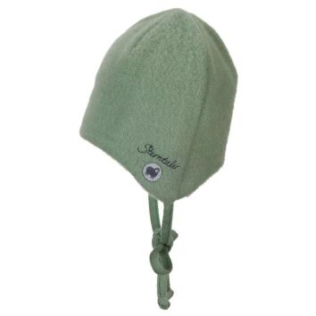 Sterntaler Mütze aus Merinowolle Grün 35