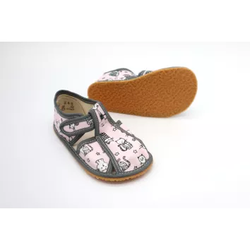 Baby Bare Hausschuhe Pink Cat