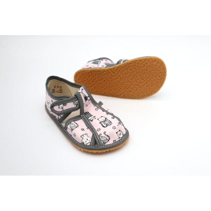 Baby Bare Hausschuhe Pink Cat 26