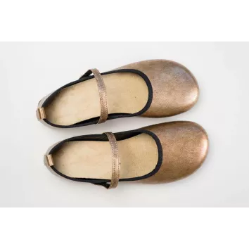 Ahinsa Shoes Ballerina Ananda Gold (V)