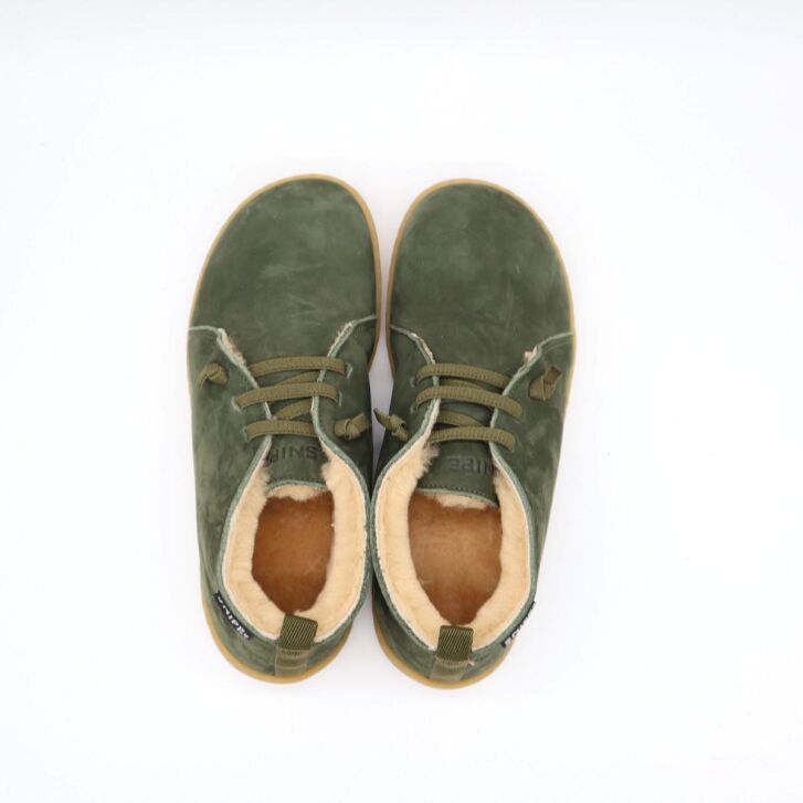 SNIPE Barfußschuhe Warmfutter Kaki 42