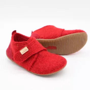 Living Kitzbühel Babyklett Velourlederkappe Rot