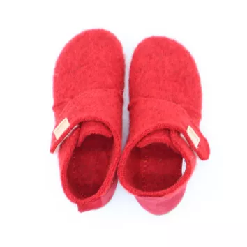 Living Kitzbühel Babyklett Velourlederkappe Rot