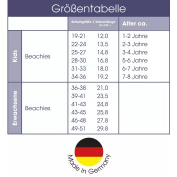 Beachies Strandsocke Blockringel Ultramarin 43-45