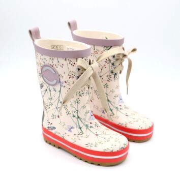 Mikk-Line Printed Wellies Lace Gummistiefel Off-White 23