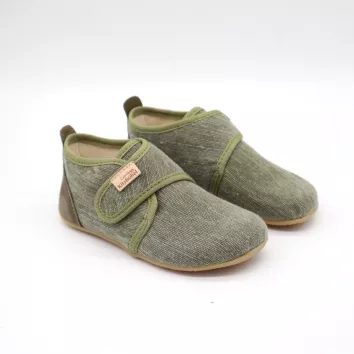 Living Kitzbühel Hausschuhe Babyklett Khaki