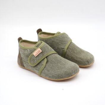 Living Kitzbühel Hausschuhe Babyklett Khaki 28