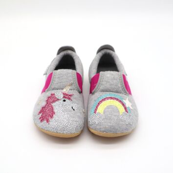 Living Kitzbühel Hausschuhe T-Modell Einhorn Grau 28