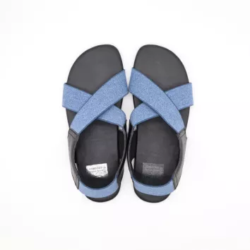 Ahinsa Shoes Damen Sandale Suna Denim