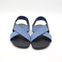 Ahinsa Shoes Damen Sandale Suna Denim 40