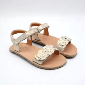 Froddo Barfußsandale Flexy Flowers Gold Shine