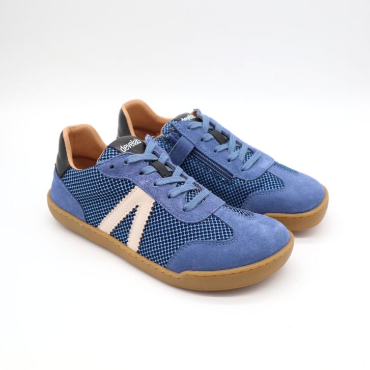 Develab Barfußschuhe Laces Sneaker Blue Combi 33