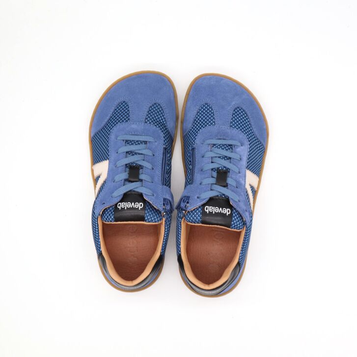 Develab Barfußschuhe Laces Sneaker Blue Combi 33