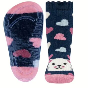EWERS Stoppersocken SoftStep Katze Navy