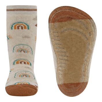EWERS Stoppersocken SoftStep Regenbogen Beige 27-28