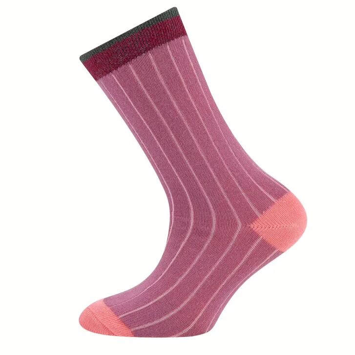EWERS Socken 3er Pack Rippe Ringel pfirsich 39-42