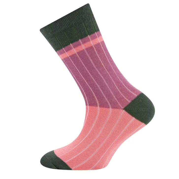 EWERS Socken 3er Pack Rippe Ringel pfirsich 39-42