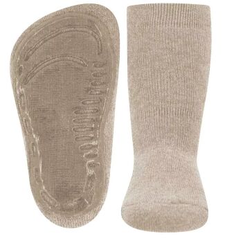 EWERS Stoppersocken SoftStep Uni Dunkel Beige 35-38