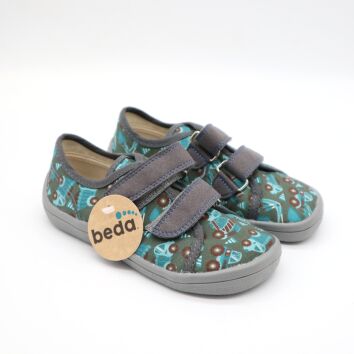 BEDA PLAYFUL Barfußschuhe Textil Trucks 28