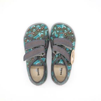 BEDA PLAYFUL Barfußschuhe Textil Trucks 28