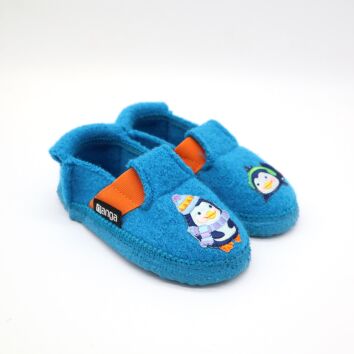 Nanga Hausschuh Funny Pingui türkis 28