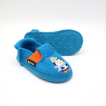 Nanga Hausschuh Funny Pingui türkis 28