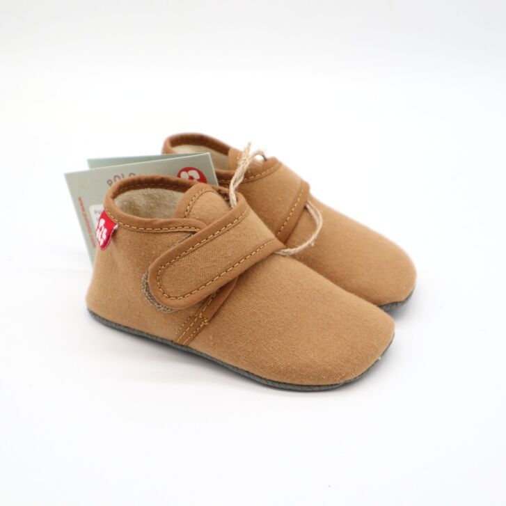 Pololo Hausschuhe Cosy Cotton Hellbraun 22/23