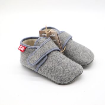 Pololo Hausschuhe Cosy Wolle Grau 24/25