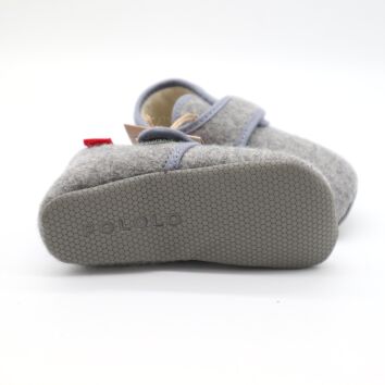 Pololo Hausschuhe Cosy Wolle Grau 24/25