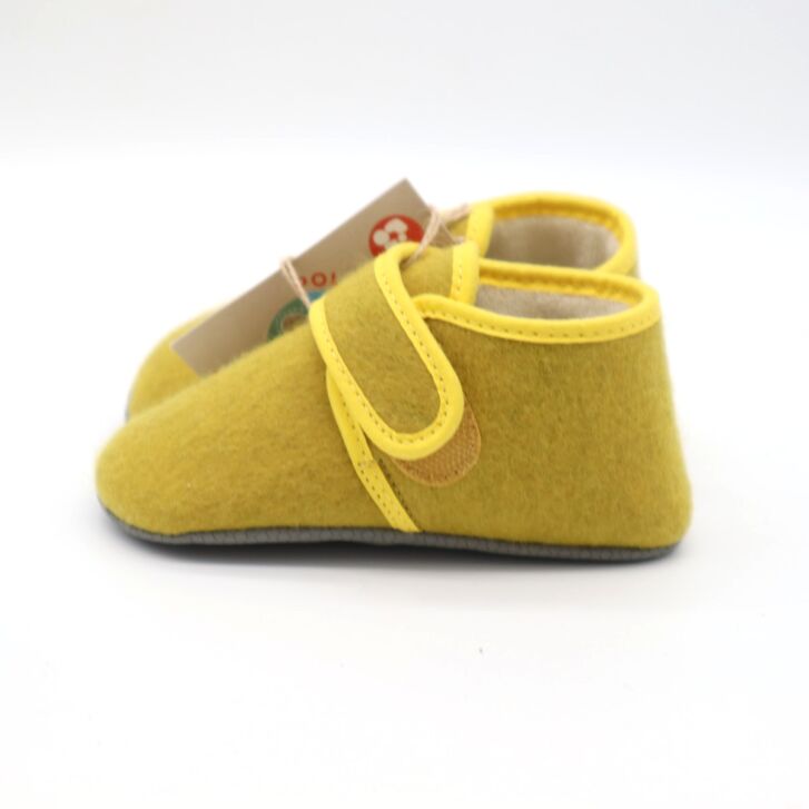 Pololo Hausschuhe Cosy Wolle Gelb 24/25