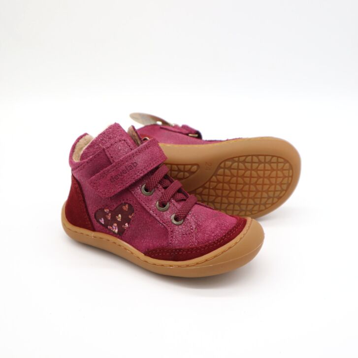 Develab BF Soft Shoe Lace+Velcro Tex Burgundy 28