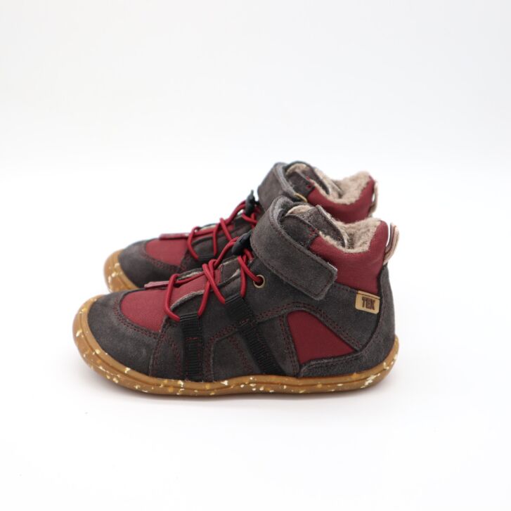 Develab BF Sneaker Lcs+Velcro Tex Burgundy 24