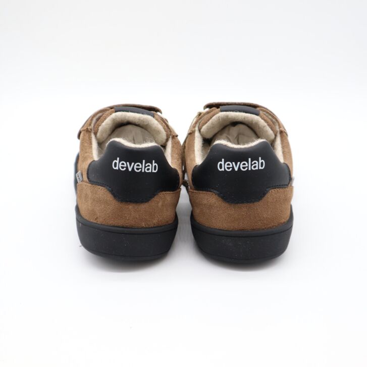Develab BF Low Cut Sneaker 2Velcro Taupe Suede 31