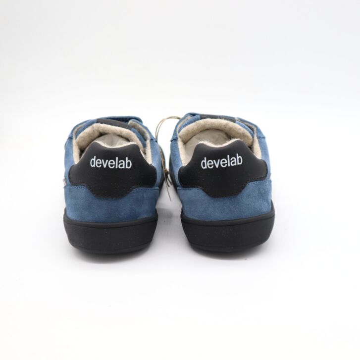 Develab BF Low Cut Sneaker 2Velcro Blue Suede 36